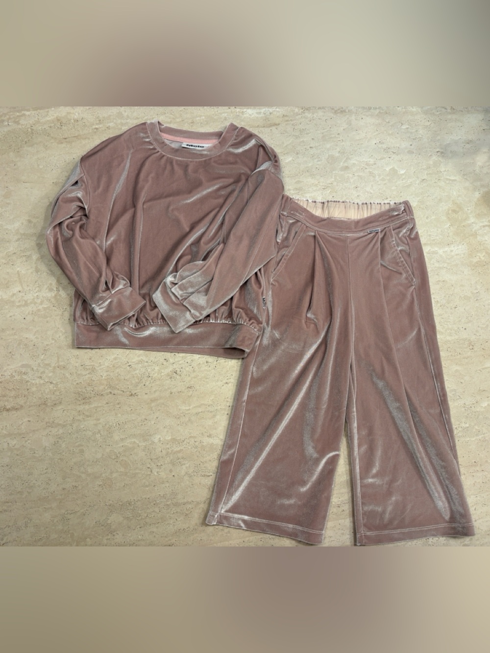 Molo Velour Track-suit in Dusty Rose